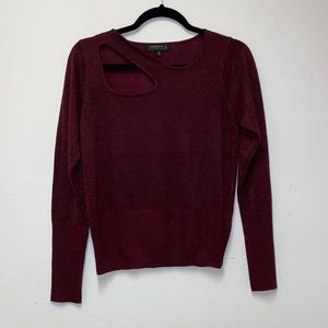 Sparkly Red Sweater Size Small